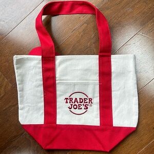 Trader Joes Mini Tote Bag - red